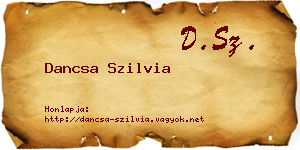 Dancsa Szilvia névjegykártya