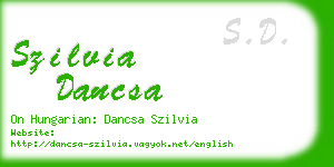 szilvia dancsa business card